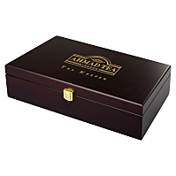 AHMAD TEA Keeper drevená kazeta čiernych a zelených čajov 80 sáčkov