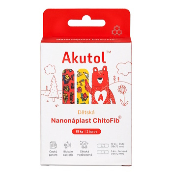 AKUTOL® Nanonáplasť ChitoFib® detské balenie 15 kusov