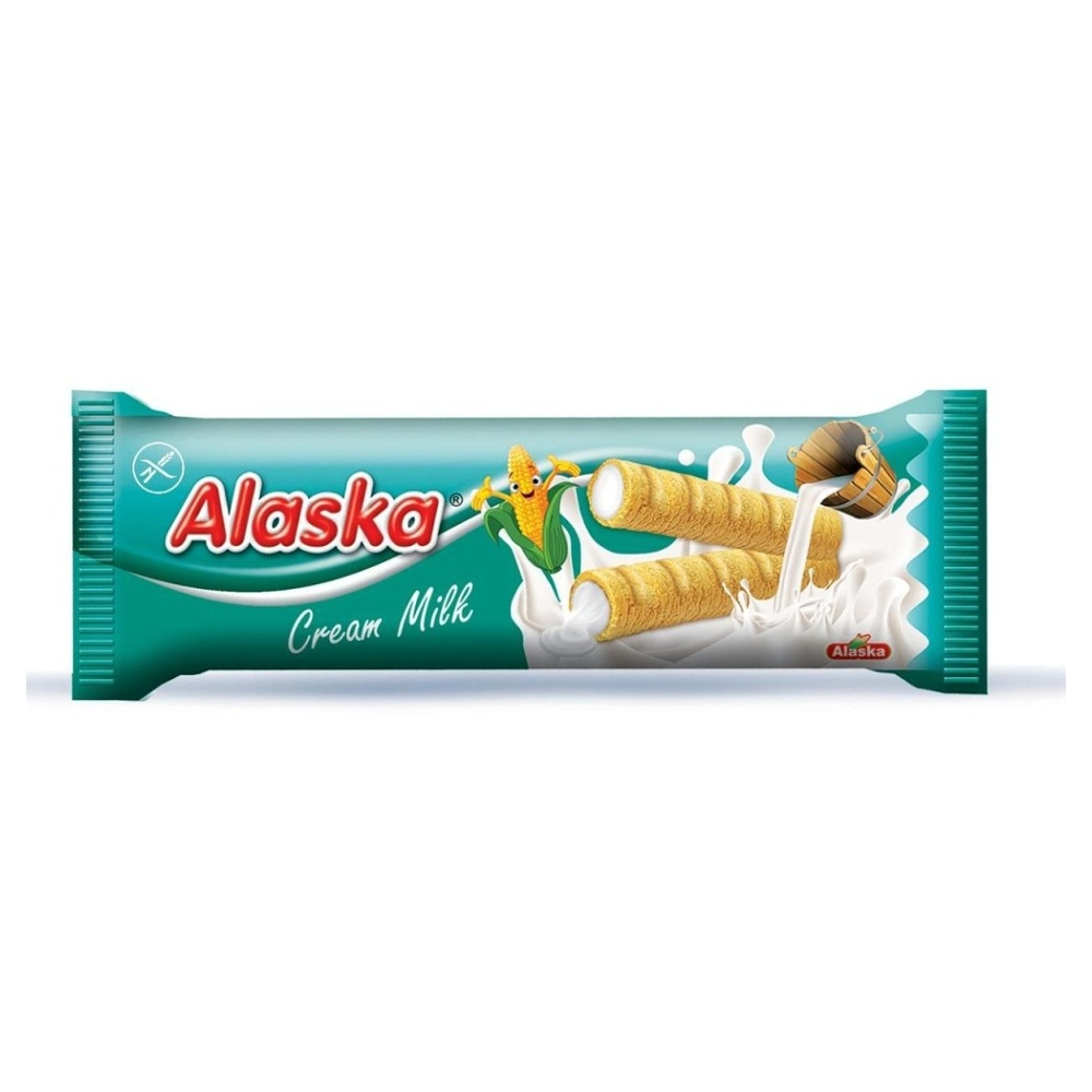 E-shop ALASKA Kukuričné trubičky bez lepku mliečny krém 18 g