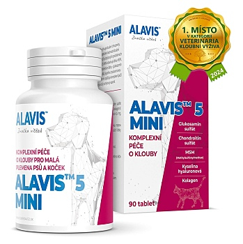 ALAVIS 5 MINI pre psy a mačky 90 tabliet (Veterinárne výživové doplnky na kĺby)