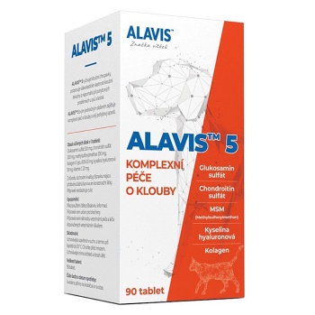 ALAVIS 5 pre psy a mačky 90 tabliet (Veterinárne výživové doplnky na kĺby) - Vyživujúce