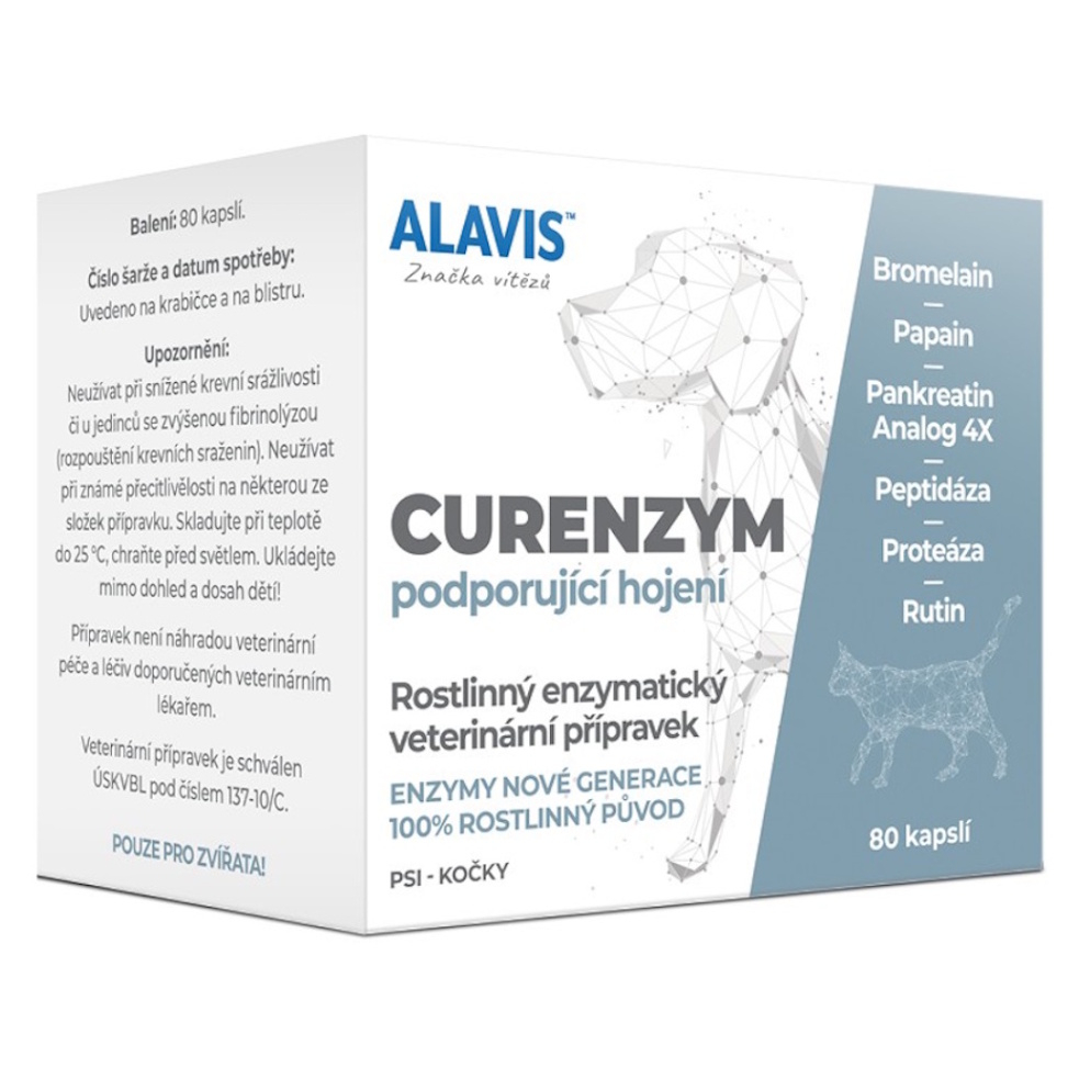 ALAVIS Curenzym Enzymoterapia Pre psov a mačky 80 kapsúl kúpite na Mojalekaren.sk