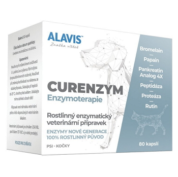 ALAVIS Enzymoterapia-Curenzym pre psov a mačky 80 kapslí