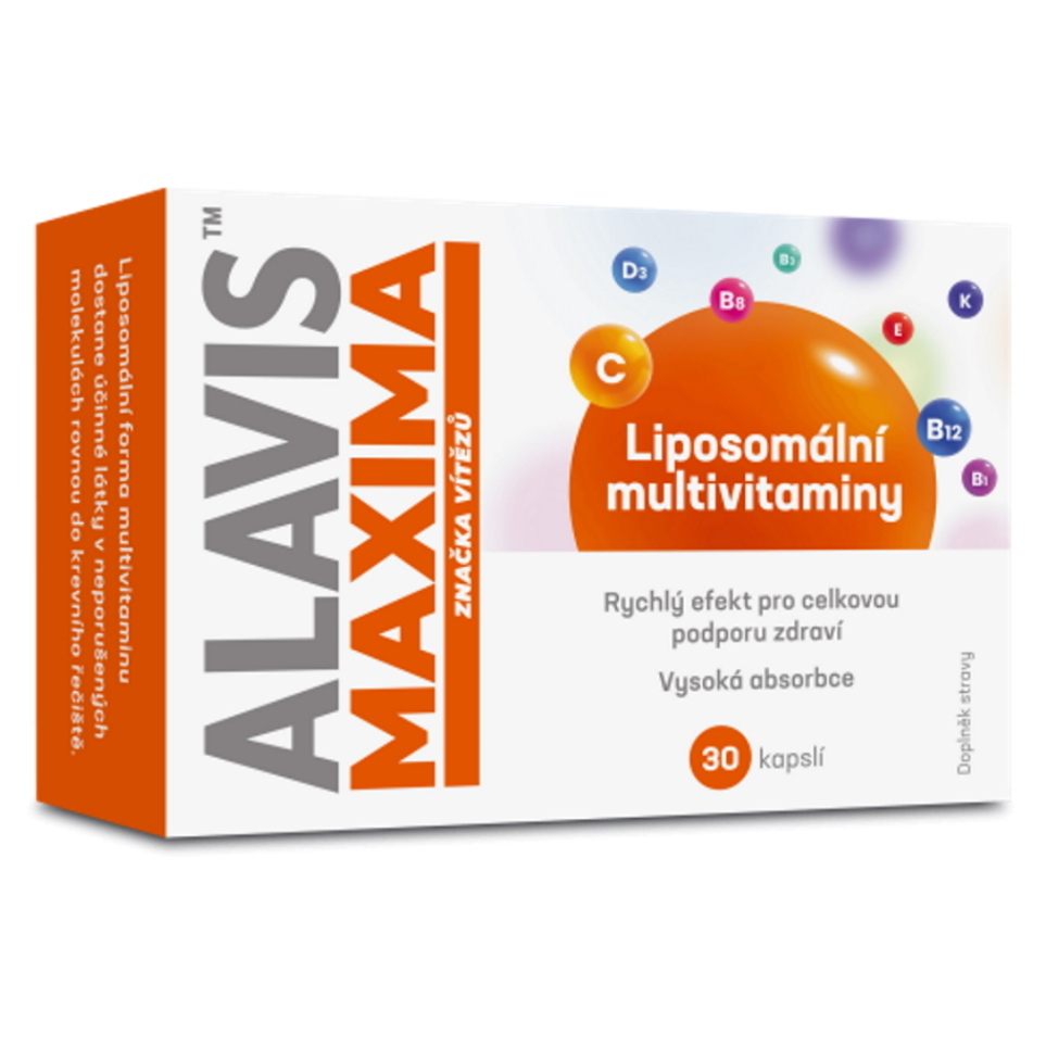Alavis Maxima Lipozómové multivitamíny kapsuly pre správne fungovanie organizmu 30 cps