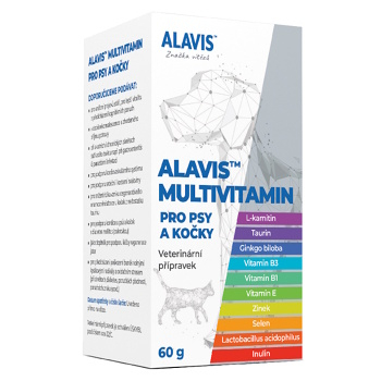 ALAVIS Multivitamín pre psy a mačky 60 g (Veterinárne výživové doplnky na vitalitu)