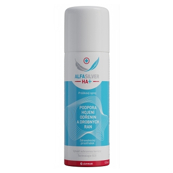ALFASILVER HA+ Práškový sprej 125 ml (Krytie a hojenie rán) - Ochranný, Hojivý, Regeneračné
