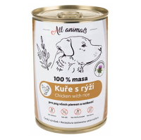 ALL ANIMALS konzerva kuracie mleté s ryžou pre psov 400 g