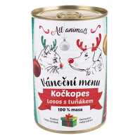 ALL ANIMALS Kočkopes Vianočné menu losos s tuniakom 400 g