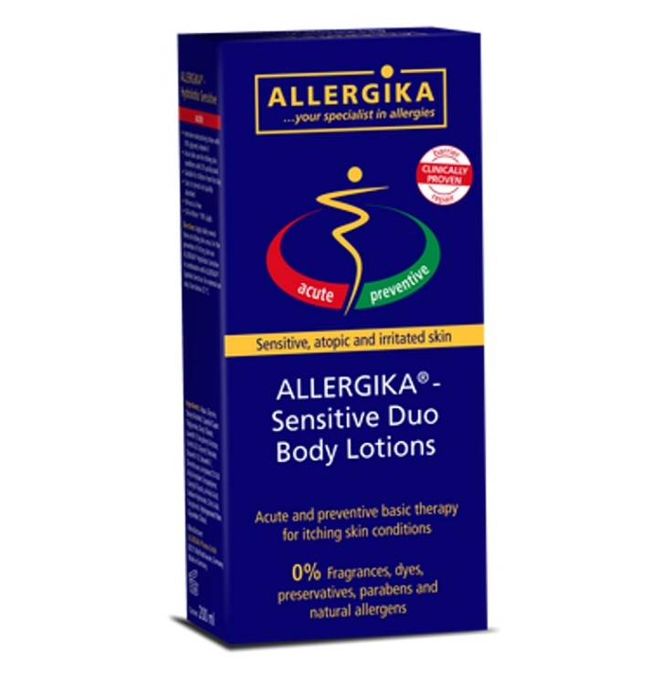 Allergika Sensitive Duo Lipolotio Sensitive 200 ml + Hydrolotio Sensitive 200 ml darčeková sada kúpite na Mojalekaren.sk