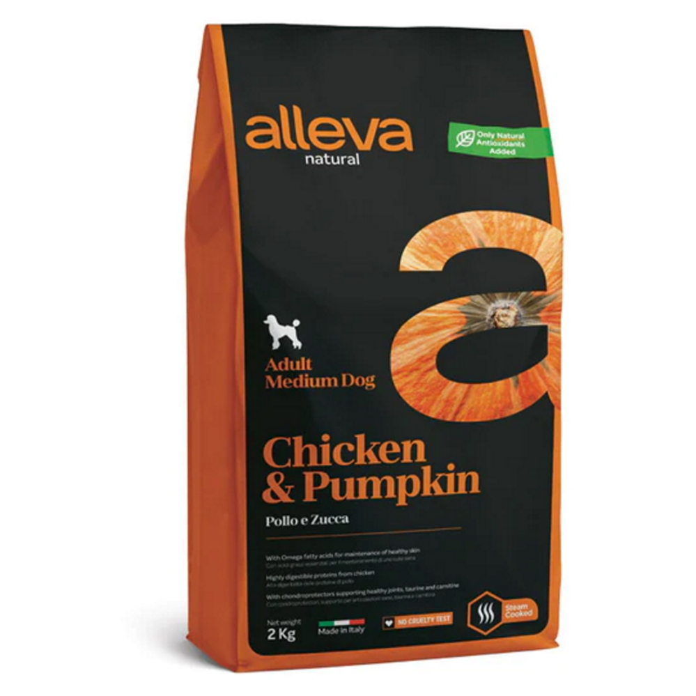Alleva NATURAL dog adult medium chicken & pumpkin 2kg