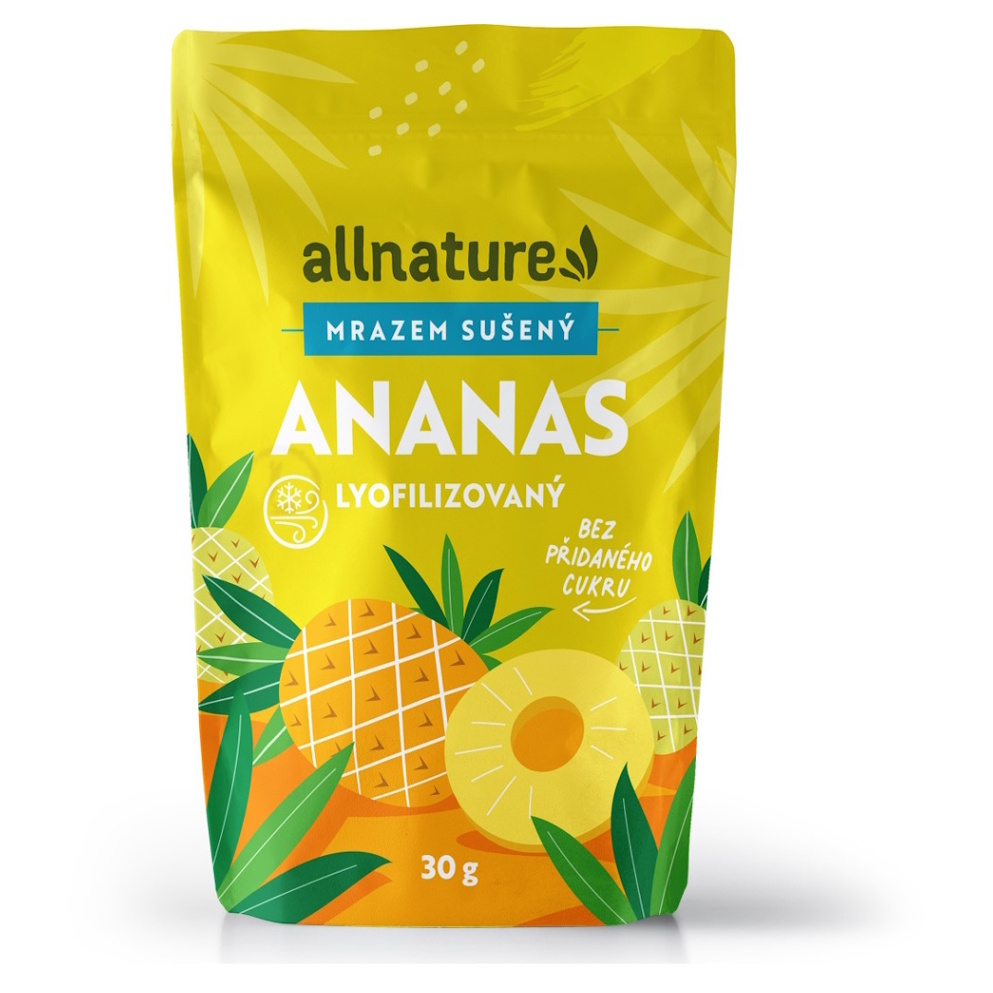 Allnature Ananás mrazom sušený mrazom sušené ovocie 30 g