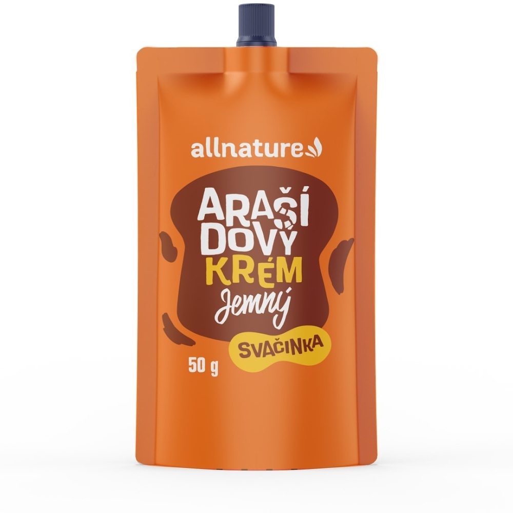Allnature Arašidový krém jemný 100 % orechový krém 50 g
