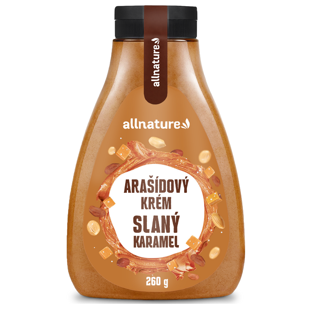ALLNATURE Arašidový krém slaný karamel 260 g