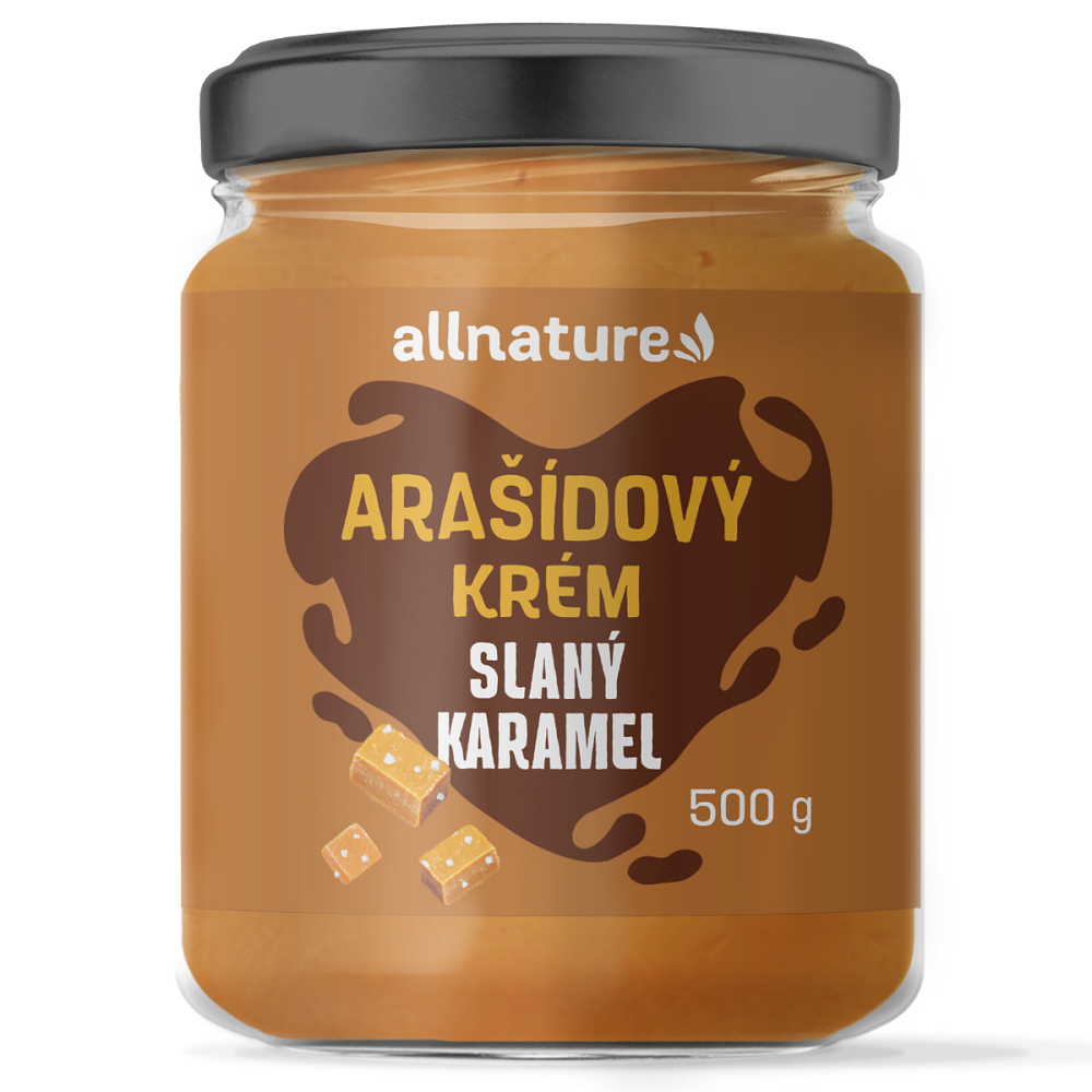 ALLNATURE Arašidový krém slaný karamel 500 g