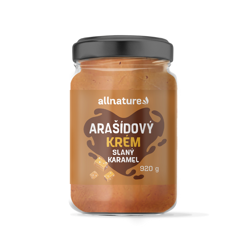 Allnature Arašidový krém Slaný karamel orechová nátierka 920 g