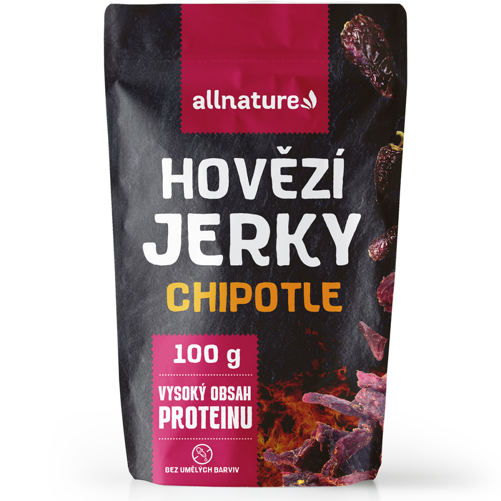 Allnature Hovädzie jerky Chipotle sušené mäso hovädzie 100 g