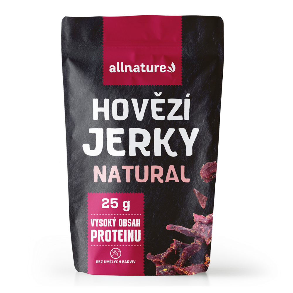 Allnature Hovädzie jerky Natural sušené mäso hovädzie 25 g