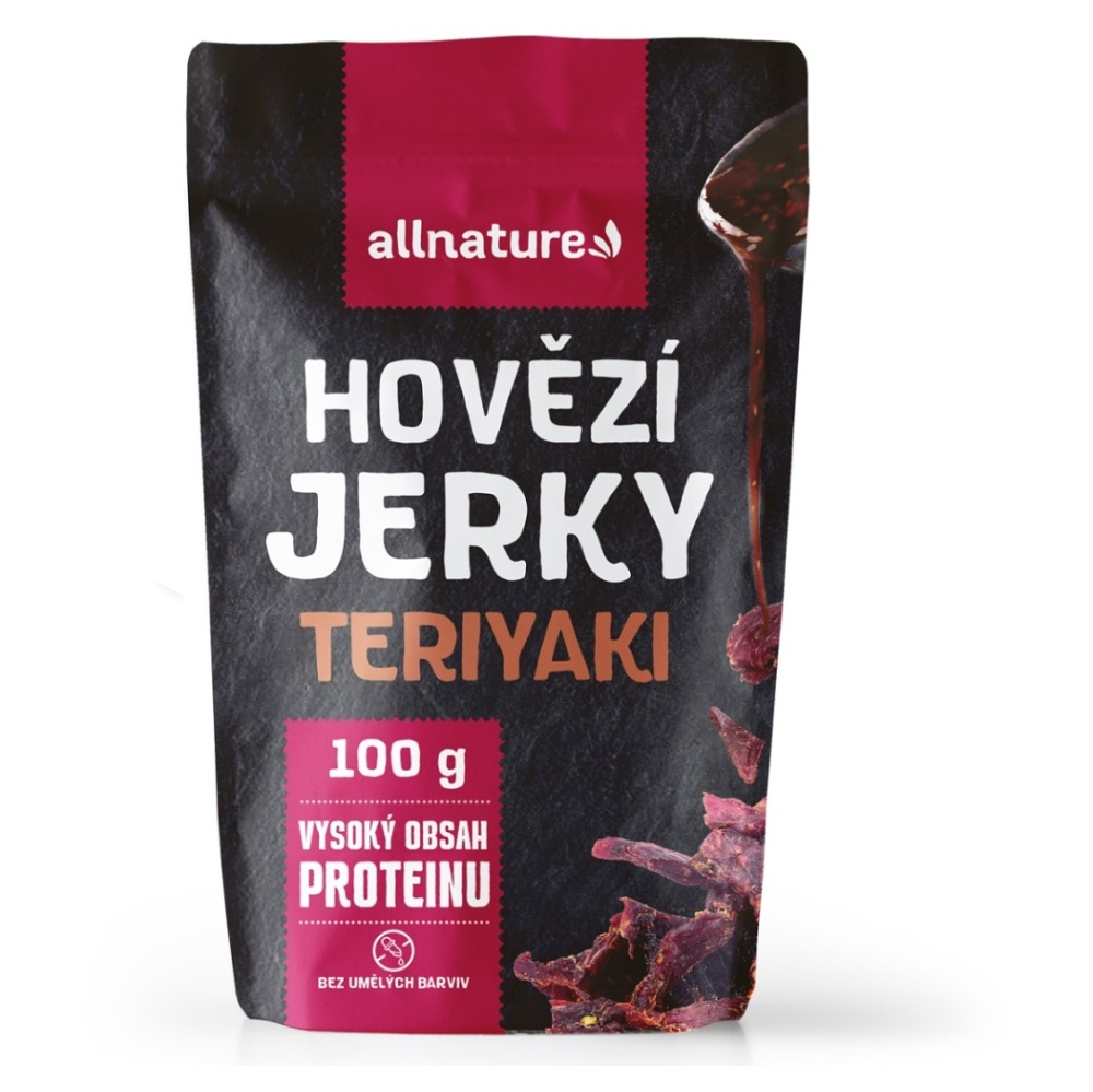 Allnature Hovädzie jerky Teriyaki sušené mäso hovädzie 100 g kúpite na Mojalekaren.sk
