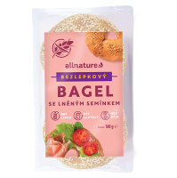 ALLNATURE Bezlepkové bagely s ľanovým semienkom 160 g