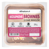 ALLNATURE Bezlepkové brownies sypané mandľami čerstvé 150 g
