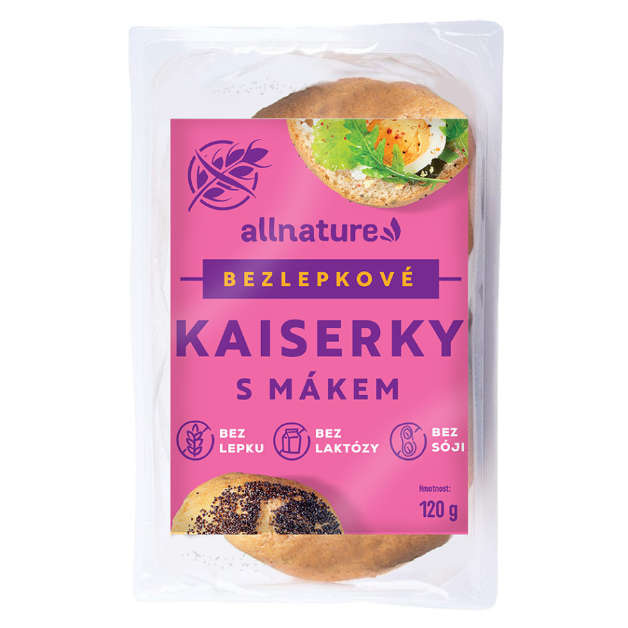 ALLNATURE Bezlepkové kaiserky s makom 120 g