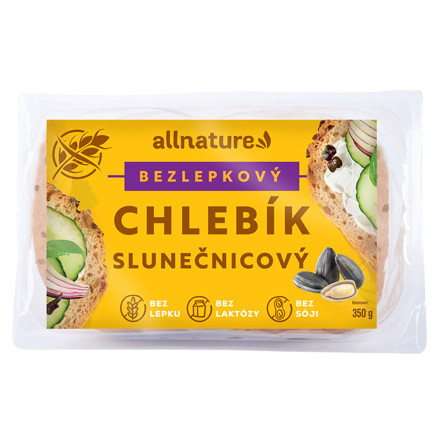 ALLNATURE Bezlepkový chlebík slnečnicový 350 g