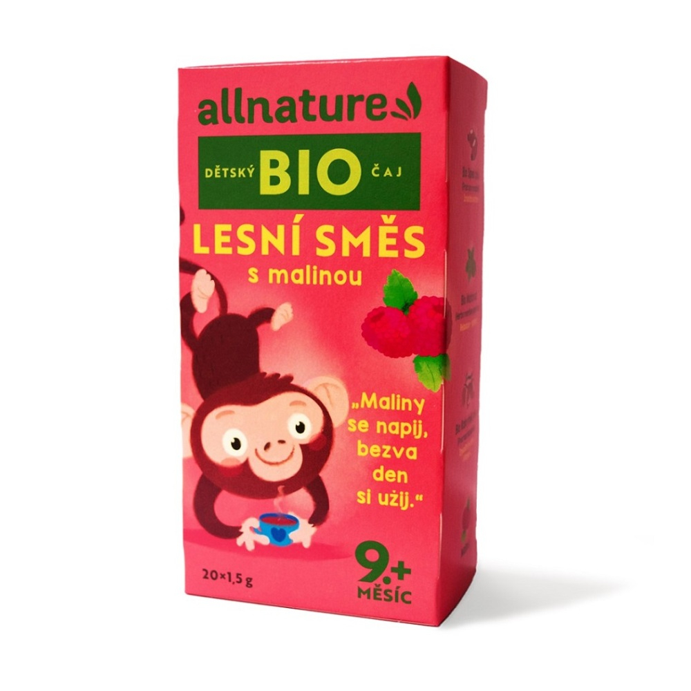 Allnature Detský čaj BIO Lesná zmes s malinou čaj v BIO kvalite 20x1,5 g kúpite na Lekarna.cz