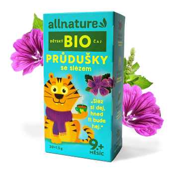 ALLNATURE Detský čaj priedušky so slezom BIO 20 vreciek