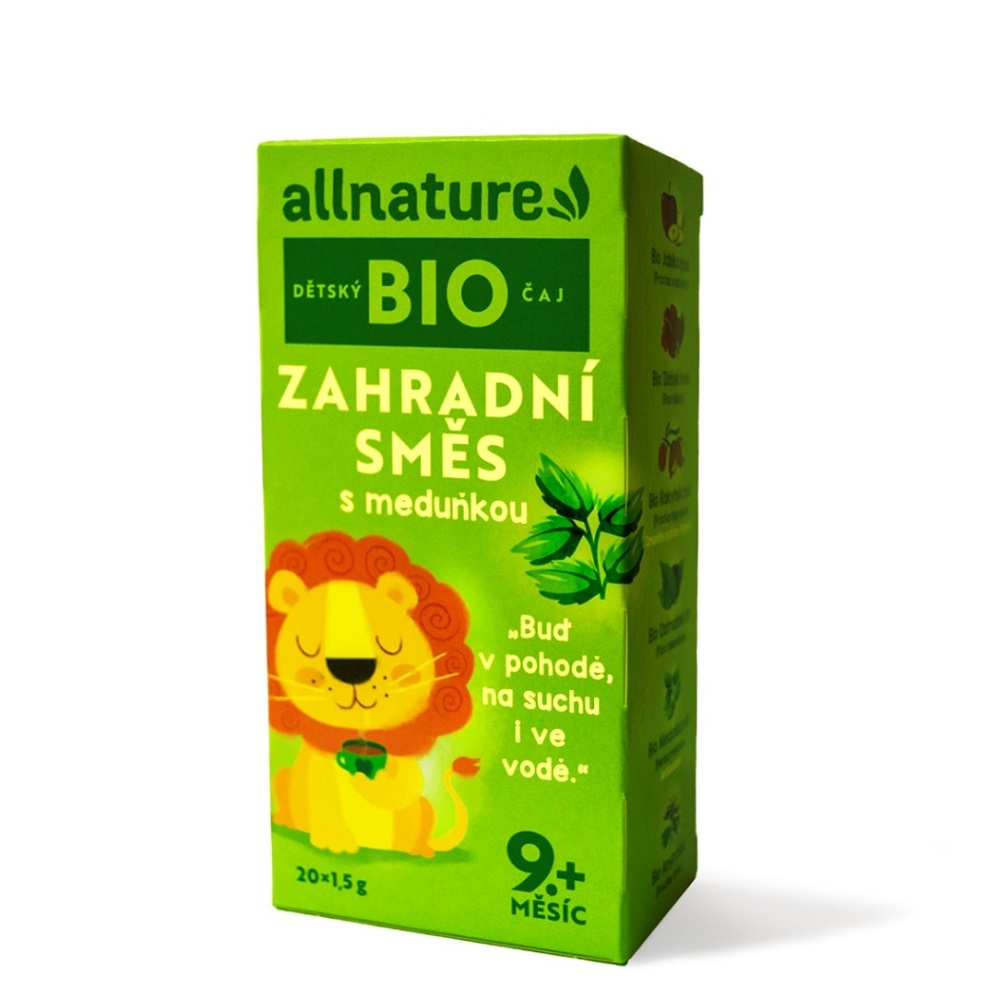 Allnature Detský čaj BIO Záhradná zmes s medovkou čaj v BIO kvalite 20x1,5 g