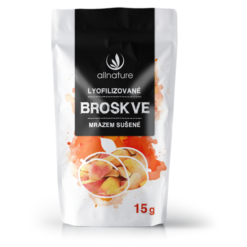 Allnature Broskyne sušené mrazom mrazom sušené ovocie 15 g