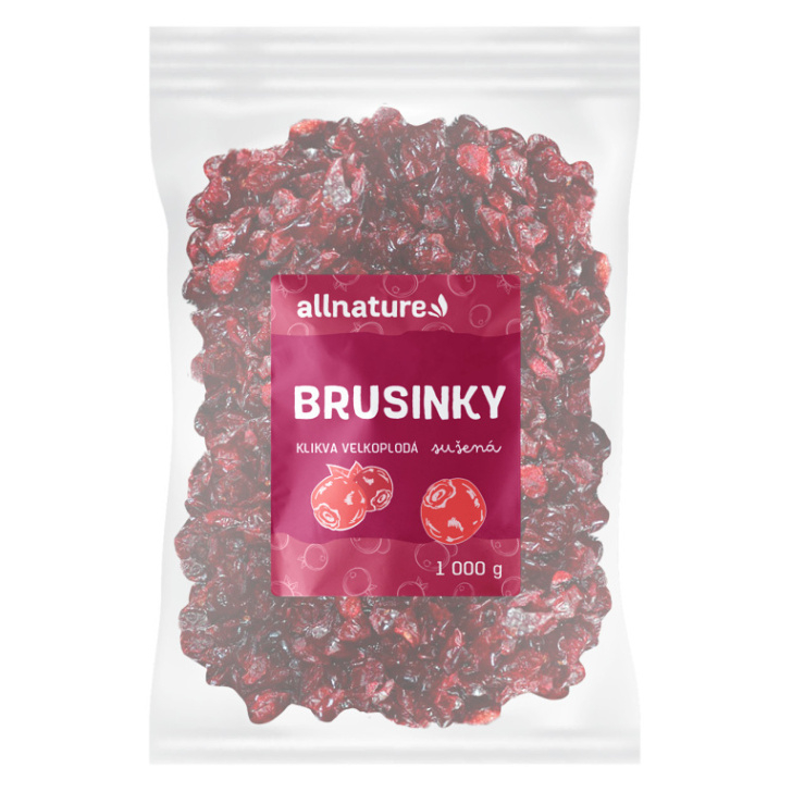 Allnature Brusnice sušené sušené ovocie nesírené 1000 g kúpite na Mojalekaren.sk