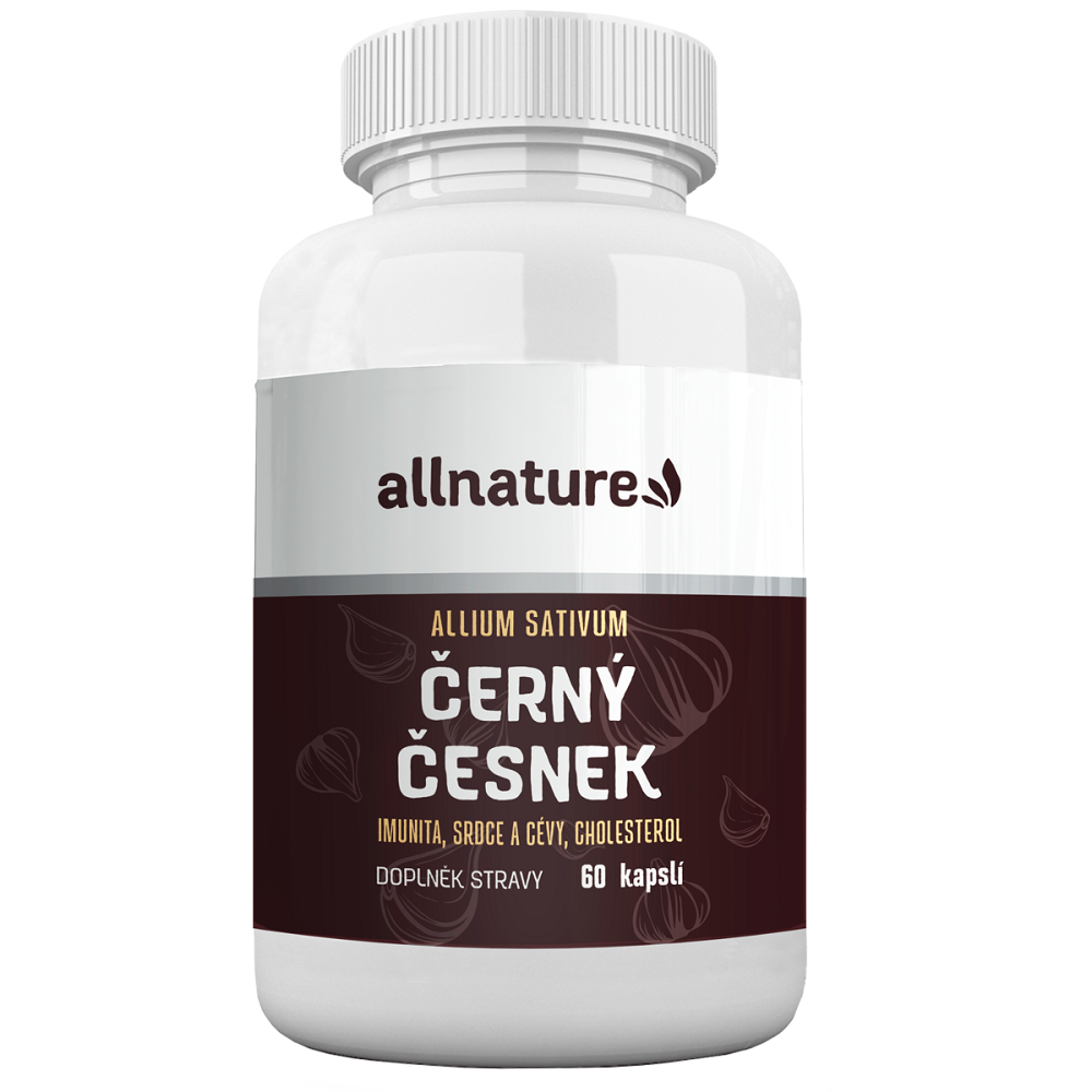 Allnature Čierny cesnak podpora imunity pre zdravé srdce a cievy 60 cps