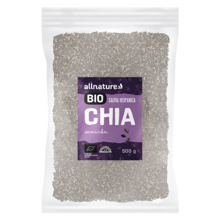 Allnature Chia semienka BIO semienka v BIO kvalite 500 g kúpite na Mojalekaren.sk