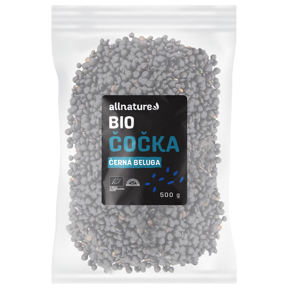 ALLNATURE Šošovica čierna beluga BIO 500 g