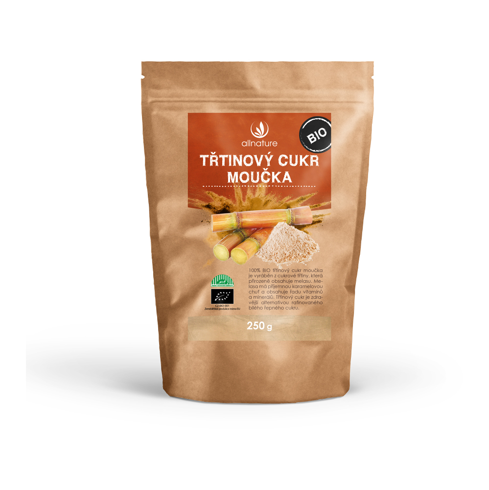 ALLNATURE Cukor trstinový múčka BIO 250 g