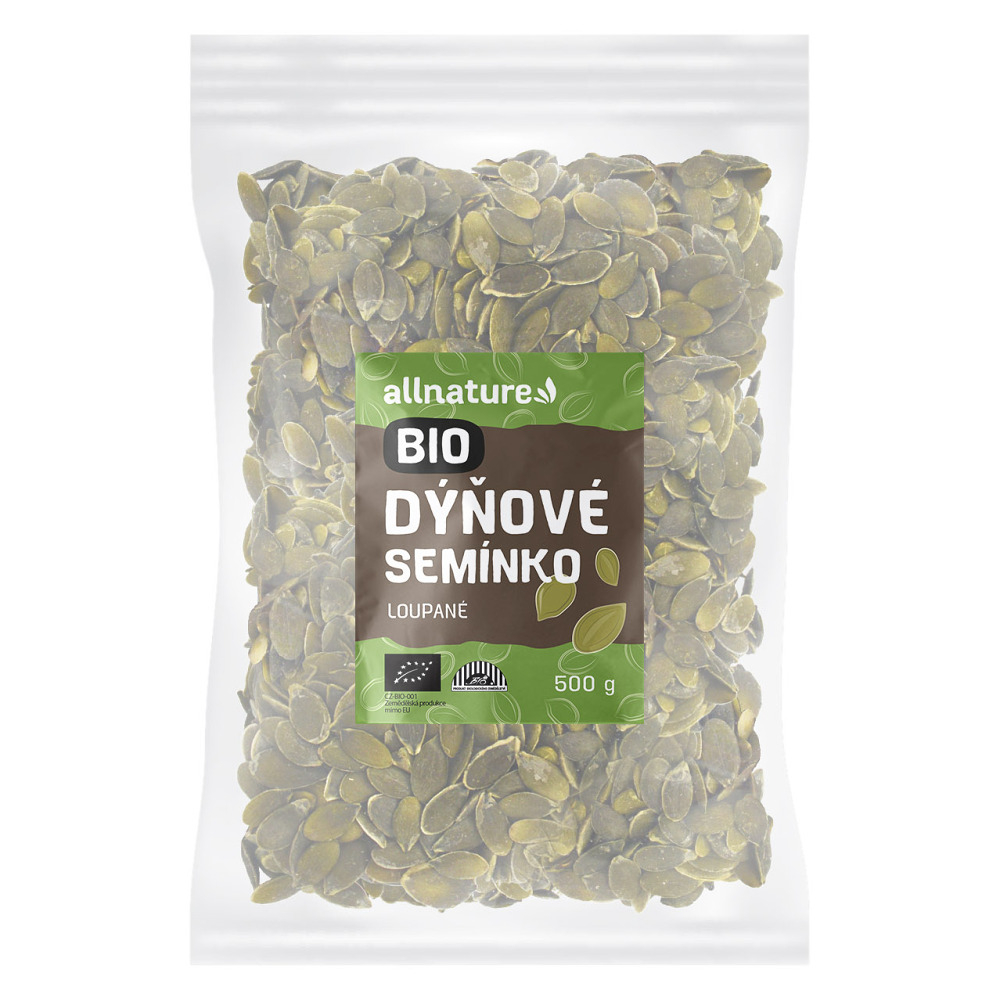 Allnature Tekvicové semienko BIO semienka v BIO kvalite 500 g kúpite na Mojalekaren.sk