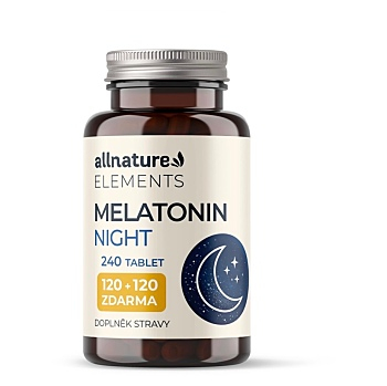 ALLNATURE Elements melatonín night 240 tabliet (Na spánok) - Jednozložkové