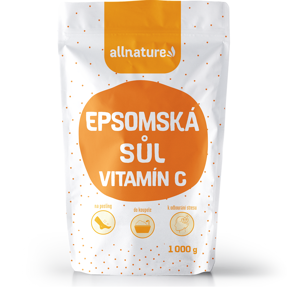 ALLNATURE Epsomská soľ s vitamínom C 1000 g kúpite na Mojalekaren.sk