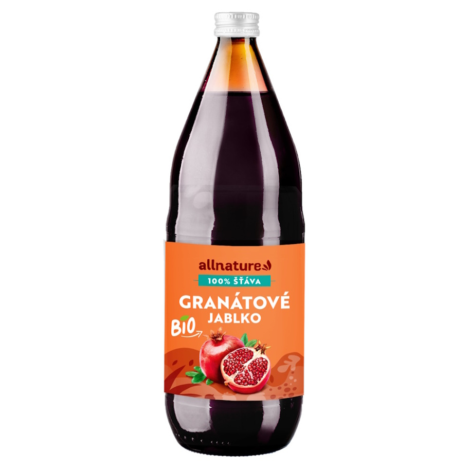 Allnature Granátové jablko Premium BIO 100 % šťava v BIO kvalite 1000 ml