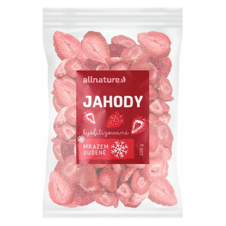 Allnature Lyofilizované jahody mrazom sušené ovocie 100 g kúpite na Mojalekaren.sk