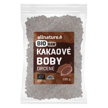ALLNATURE Kakaové bôby drvené BIO / RAW 100 g