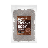 ALLNATURE Kakaové bôby drvené BIO/RAW 200 g