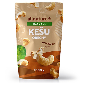ALLNATURE Kešu jadrá 1000 g (Kešu jadrá) - RAW, Jednodruhové, Prírodné