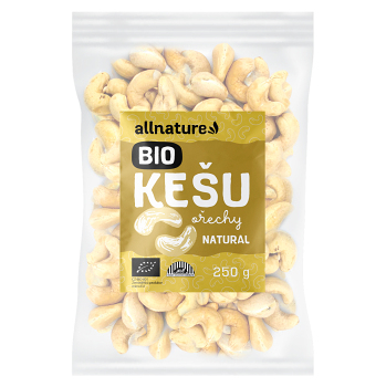 ALLNATURE Kešu orechy natural BIO 250 g