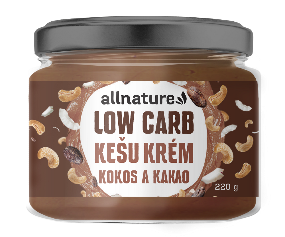 ALLNATURE Kešu krém low carb kokos a kakao 220 g