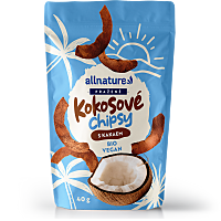 ALLNATURE Kokosové chipsy s kakaom BIO 40 g