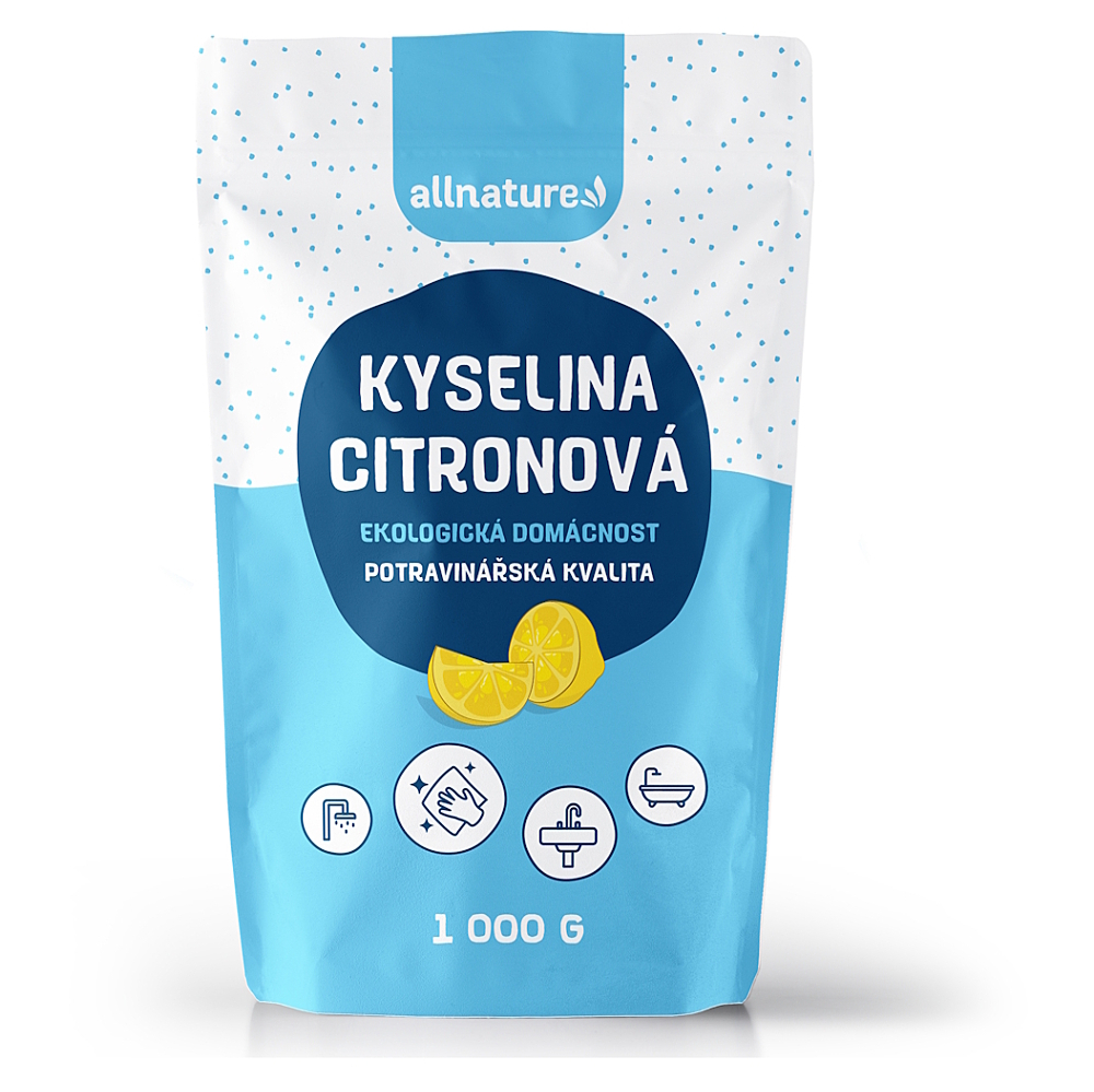 Allnature Kyselina citrónová kyselina citrónová na domáce použitie 1000 g