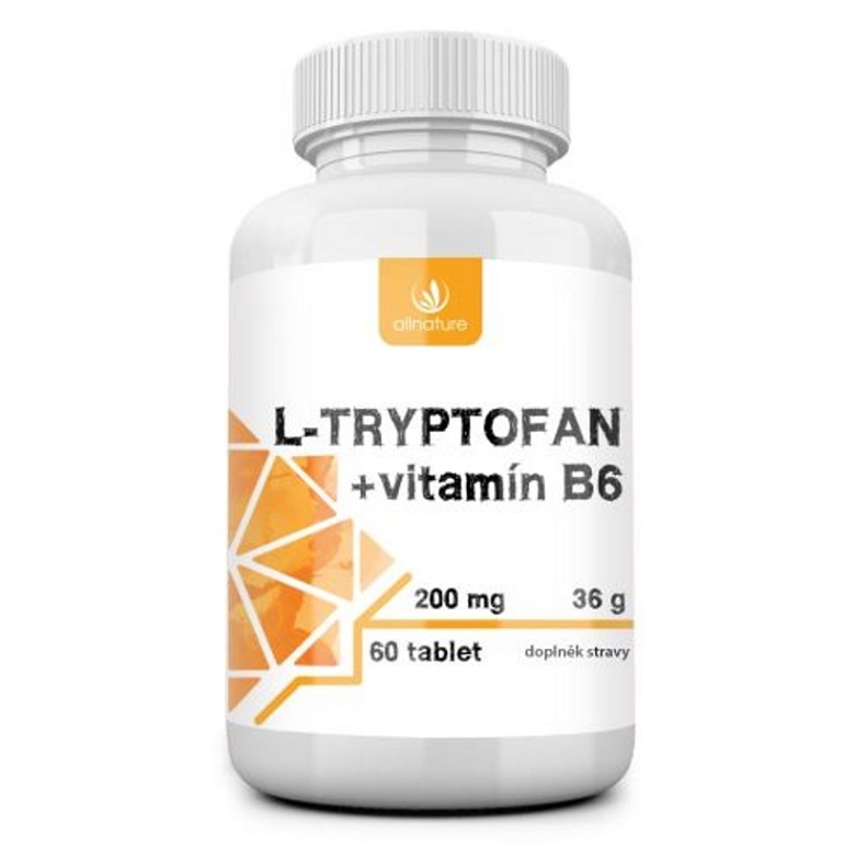 Allnature L-tryptofan + vitamín B6 doplnok stravy na zníženie únavy a stresu 60 tbl kúpite na Mojalekaren.sk
