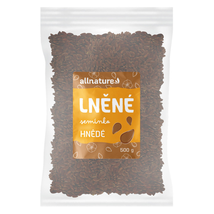 Allnature Ľanové semienko hnedé semienka 500 g kúpite na Mojalekaren.sk