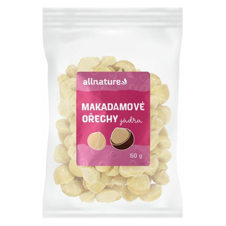 Allnature Makadamové orechy orechy natural 50 g kúpite na Mojalekaren.sk
